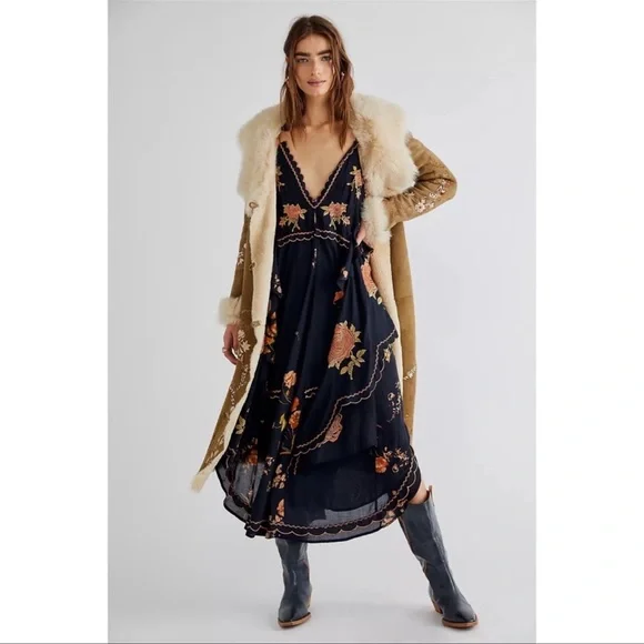 chinese dress ladies Resort Botanical Smocked Maxi Dress – Audrey k boutique